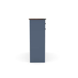 Farmhouse Blue Double Tilt Out Trash for 20 Gallon Trash Cans, Free Standing Recycling 19080541