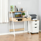 ZUN Computer Desk with Drawer ,Natural 19479753