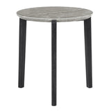 ZUN Living Room Coffee Table: Modern and stylish 24 inch round small coffee table, imitation marble W1781P178694