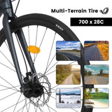 A28320R 700Cx28 Road Bike, Lightweight Aluminum Frame, Disc Brakes, 16-Speed, Fast Acceleration, W2563P321604