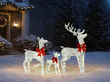 3-Piece Lighted Christmas Reindeer Set Outdoor Decorations, Weather Proof Sparkling Deer 84653913