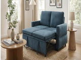 Convertible Sofa Bed 62.75" Sleeper Sofa Loveseat Sofa Couch with Adjustable Backrest and USB Ports N719P390439C