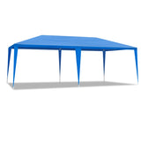 ZUN 10'x20' Outdoor Party Tent with 6 Removable Sidewalls, Waterproof Canopy Patio Wedding Gazebo, Blue 53823303