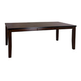 Cherry Finish Transitional 1pc Dining Table with Extension Leaf Mango veneer Wood Dining Furniture B01152851