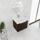 ZUN 24 Inch Bathroom Cabinet With Resin Sink,Soft Close Doors,Float Mounting Design, For Small Bathroom W999P204936