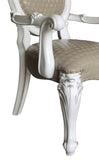 Taupe and Bone White Arm Chair with Nailhead Trim B062P209289