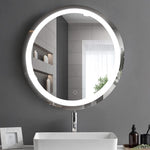 ZUN 24 Inch LED Round Bathroom Mirror W134070944