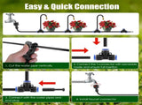 Garden Drip Irrigation Kit with 360&deg Bendable Misting Nozzles Automatic Garden Automatic Watering 19462452