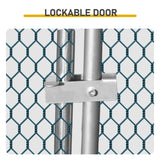 13 x 10 ft Large Metal Chicken Coop, Walk-in Poultry Cage Chicken Hen Run House with Waterproof 49723513