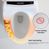 ZUN Smart Toilets with Heated Bidet Seat, Portable toilet with bidet built, Bidet toilet with Dryer and W2026P152789