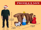 Christmas Inflatable Decoration with 9 LED Lights, Timeless Nativity Scene Blow Up 37303096