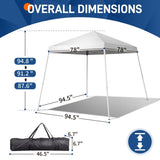 2.4 x 2.4m Portable Home Use Waterproof Folding Tent White 51740478