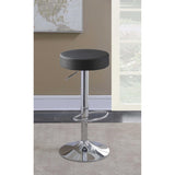 Black and Chrome Adjustable Hydraulic Bar Stool B062P149094