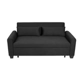 Oversized 61'' Convertible Sleeper Sofa Bed, 2-Seater Loveseat Sofa w/Pockets, Adjustable Backrest W2795P323247