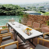 Solid Mahogany Wood Multifunction Convertible Dining Table,Free Switch Space Saving Table Shelf for W760123752