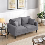 57 " High Resilience Loveseat Sofa, Wooden Frame 2 Seat Sofa, Comfy , Small Space Saving Modern W2297P264496