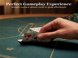 55" Round Foldable Poker Table Top Mat Non-Slip Rubber Base, Portable Casino-Grade Poker Mat 28119801