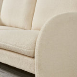 59" Sofa Small Couch for Living Room, Sherpa Fabric Upholstered Sofa Couch, Small W1765P172413