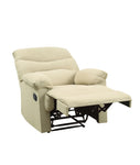 ZUN Beige Recliner with Pillow Top Armrest B062P215431