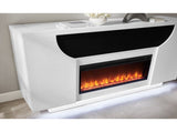 Aurora White 76 Inch Fireplace with TV Lift B201P345169