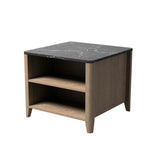 ZUN Tobacco Wood Grain Coffee Table. Nightstand 43281611