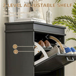 ZUN Shoe Storage Cabinet-Black （Prohibited by WalMart） 01088751