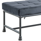 Brantley Gray Velvet & Sandy Gray Finish Bench B2726P306887