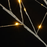Set of Lighted Birch Tree, 4FT 48 LED/5FT 72 LED/6FT 96 LED Artificial Tree with Warm White Lights, 97359172