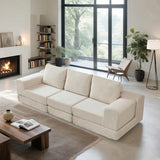 108'' Modular Sectional 3-Seater Cloud Sofa,Corduroy Convertible Sofa Bed ,living room. 05661537