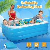 ZUN Inflatable Swimming Pools Inflatable Lounge Pool for Kids Baby Adult Inflatable Water Ball Pool for 58899658