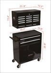 ZUN High Capacity Rolling Tool Chest with Wheels and Drawers, 8-Drawer Tool Storage Cabinet--BLACK W110243192