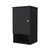 ZUN Carrizo Medicine Cabinet in Melamine With One Door, Black B128P237146