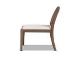 Panama 18.5" Curved Cane Rattan Side Dining Chair, Set of 2, Ivory White Boucle B2719P238359