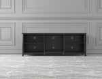 ZUN TV Stand Storage Media Console Entertainment Center,Tradition Black 51353507