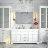 Glossy Black Bathroom Mirrors For Wall 48x30inch Wall Mounted Hanging Plates Mirror Farmhouse Mirror W2091126964