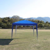 ZUN Outdoor 10x 10Ft Pop Up Gazebo Tent Canopy with 4pcs Weight sand bag,with Carry Bag-Blue W419P147527