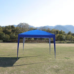 ZUN Outdoor 10x 10Ft Pop Up Gazebo Tent Canopy with 4pcs Weight sand bag,with Carry Bag-Blue 50824467