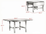 Black Drop Leaf Dining Table, Folding Design, Compact Kitchen Table for Small Spaces 53672795