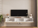Floating TV Stand Wall Mounted with 16 Color LEDs,69" Modern TV Stand, Floating TV Cabinet W1321P292557