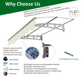 DA5934C Series Door Window Awning Canopy Made of 0.137Inch Thick Crystal Solid Polycarbonate Sheet W2205P179826