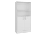 Insite Kitchen Storage Cabinet with 3 Shelves and 2 Closed Compartments, White B128P485381