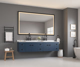 84in. W x 48in. H Oversized Rectangular Black Framed LED Mirror Anti-Fog Dimmable Wall Mount W1272112588