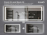 72"x36" LED Bathroom Mirror, Front-Lit and Back-Lit, 3 Color Tem Adjustable, Brightness Memory, 44295018