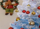 8ft Flocked Christmas Tree - 1774 Branch Tips, Fireproof PVC, 4-Section Assembly, 22" 04393465