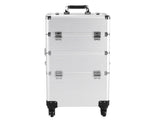 3 in 1 Aluminum Cosmetic Makeup Case Tattoo Box Silver 35664700