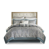 12 Piece Comforter Set with Cotton Bed Sheets Teal King B035P148327
