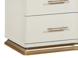 Lexington 9-Drawer Dresser in Beige with Textured Finish and Gold Hardware B009P450611