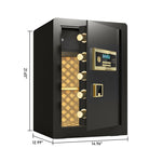 ZUN Large Electronic Digital Security Safe with Hidden Code Function,3.0 Cubic Feet Safe Box with W1779119184