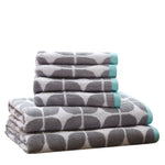 ZUN Cotton Jacquard Bath Towel 6 Piece Set B03596396