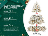 Pre-lit Flocked Artificial Christmas Tree 22778764